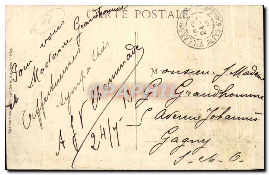 CPA Le Villars Du Var Vue generale Ligne du Sud de la France — Rückseite