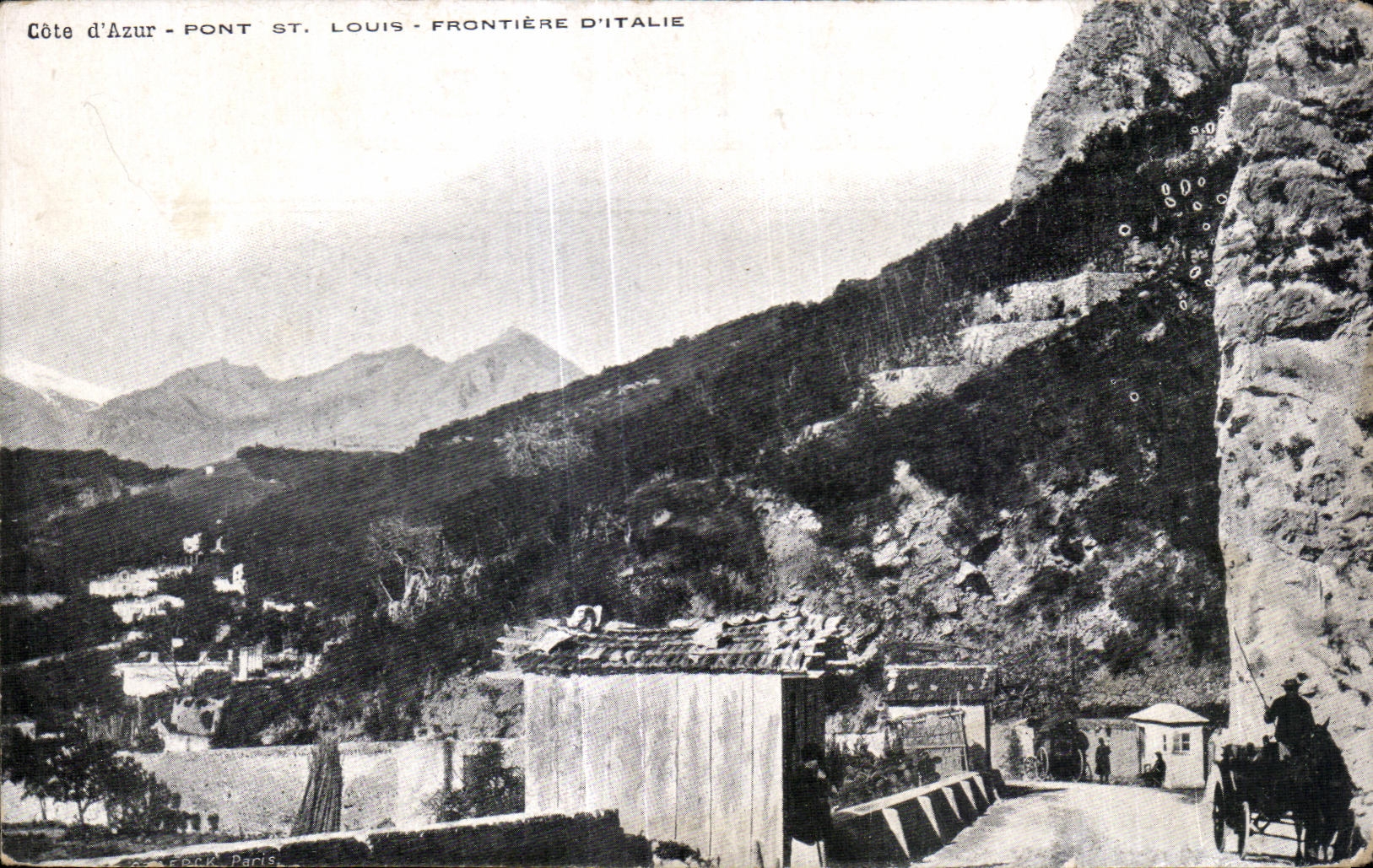 CPA Cotes d Azur Pont St Louis Frontiere D italie