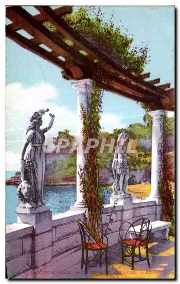 CPA La Cote D Azur Un Coin de terrasse