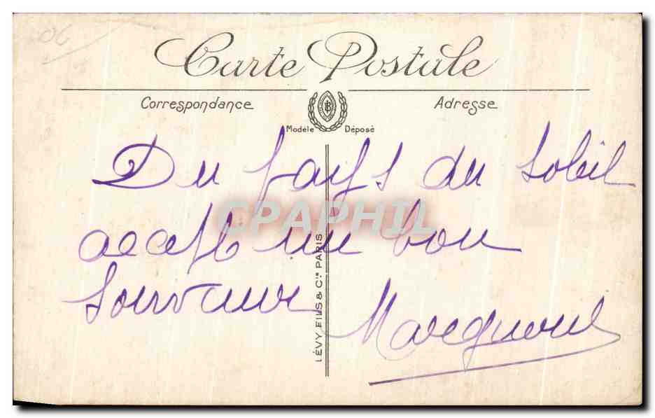 CPA La Cote D Azur Un Coin de terrasse — Rückseite