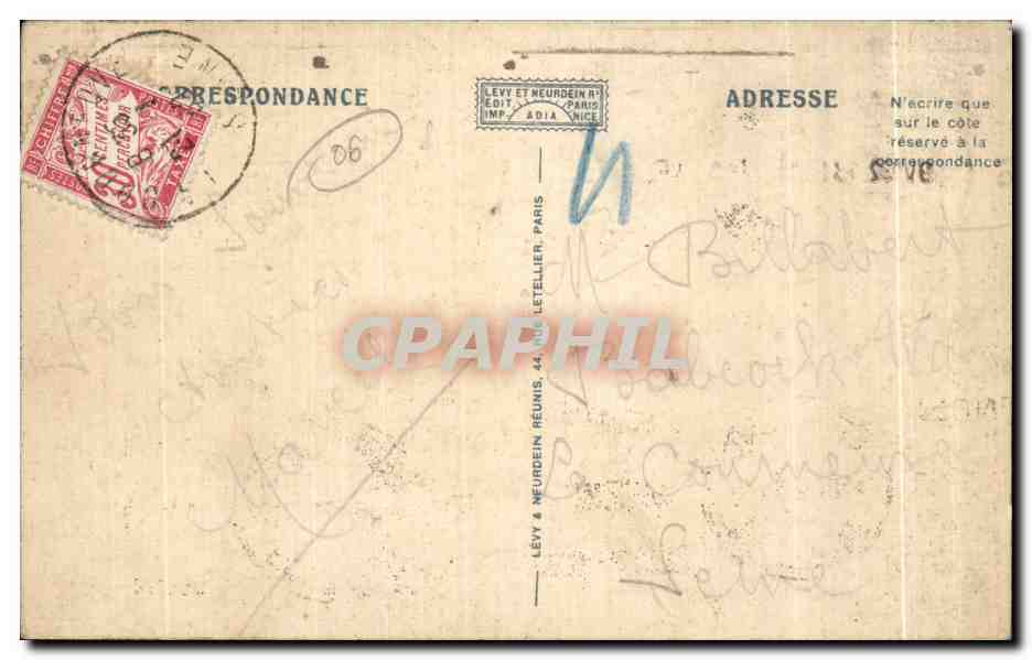 CPA La Cote D Azur A Vol D Oiseau De Menton A Cannes — Rückseite