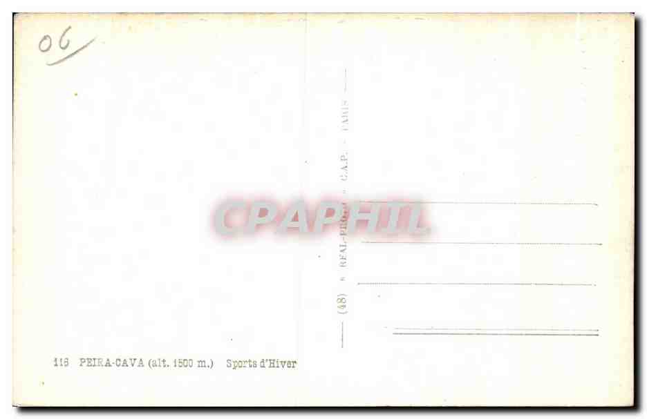 CPA Peira Cava Sports d Hiver Ski — Rückseite