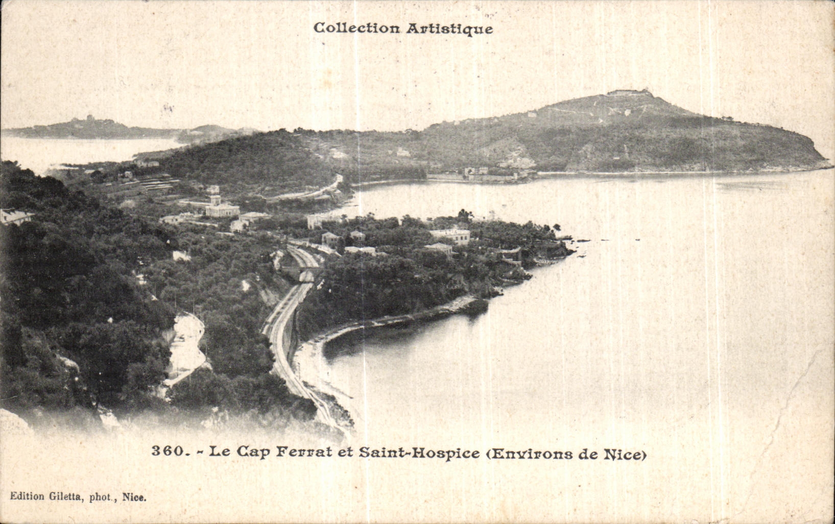 Antike Ansichtskarte Cap Ferrat und Saint Hospice (Umgebung von Nice)