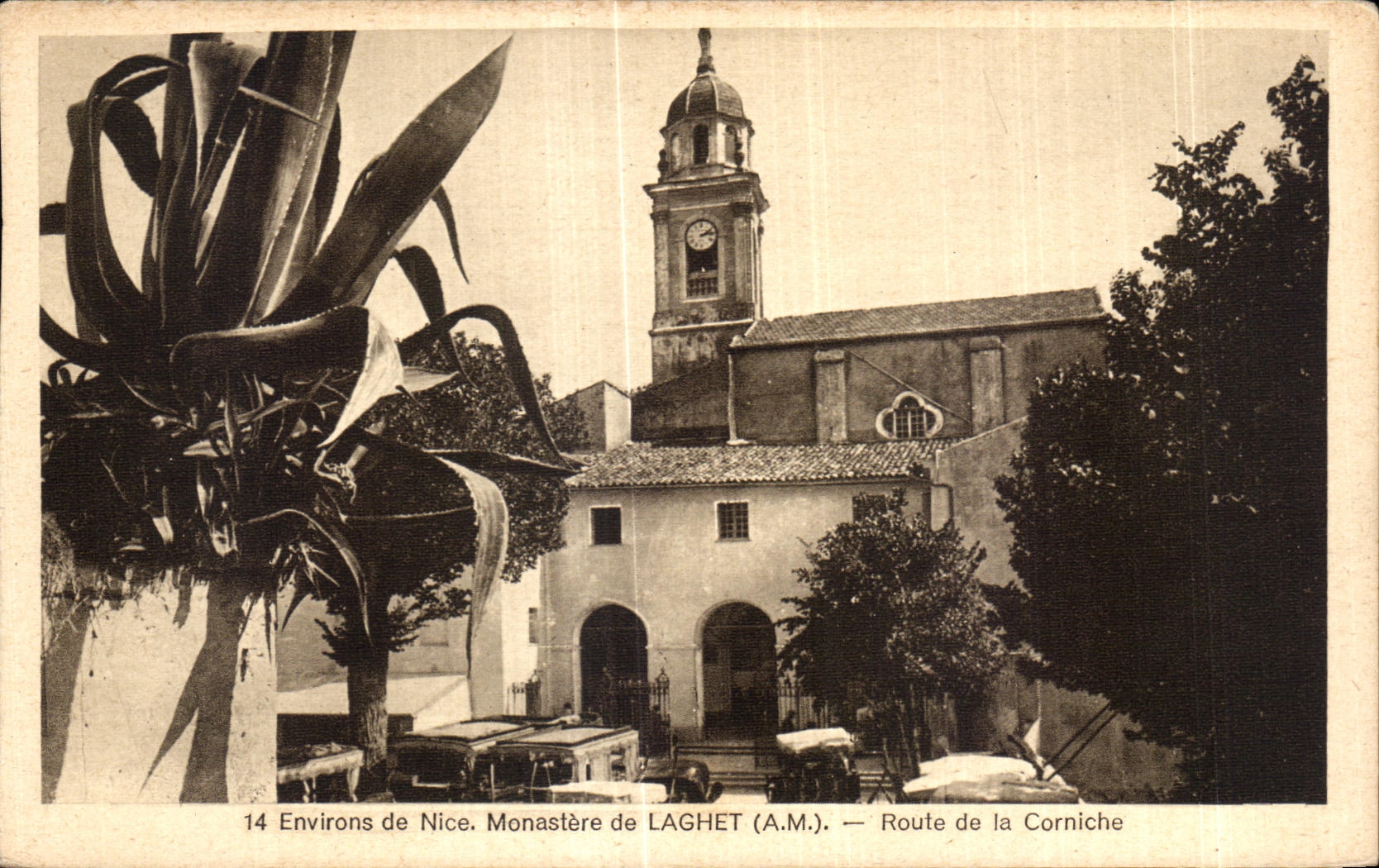 CPA Laghet Environs de Nice Monastere de Laghet Route de la Corniche