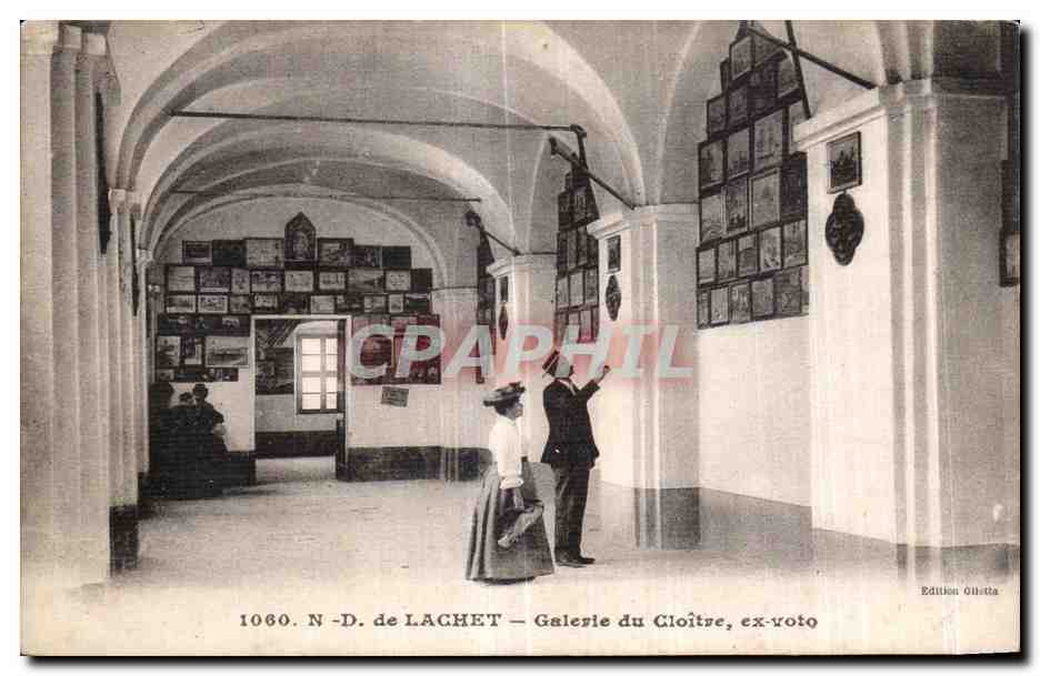 CPA ND de Laghet Galerie du Cloitre ex voto