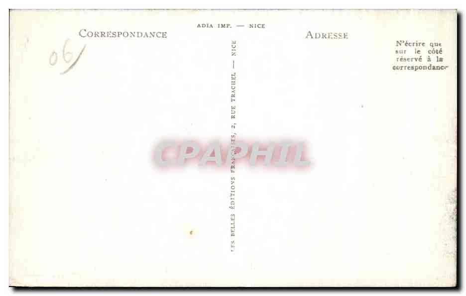 CPA Cagnes Vue generale — Verso