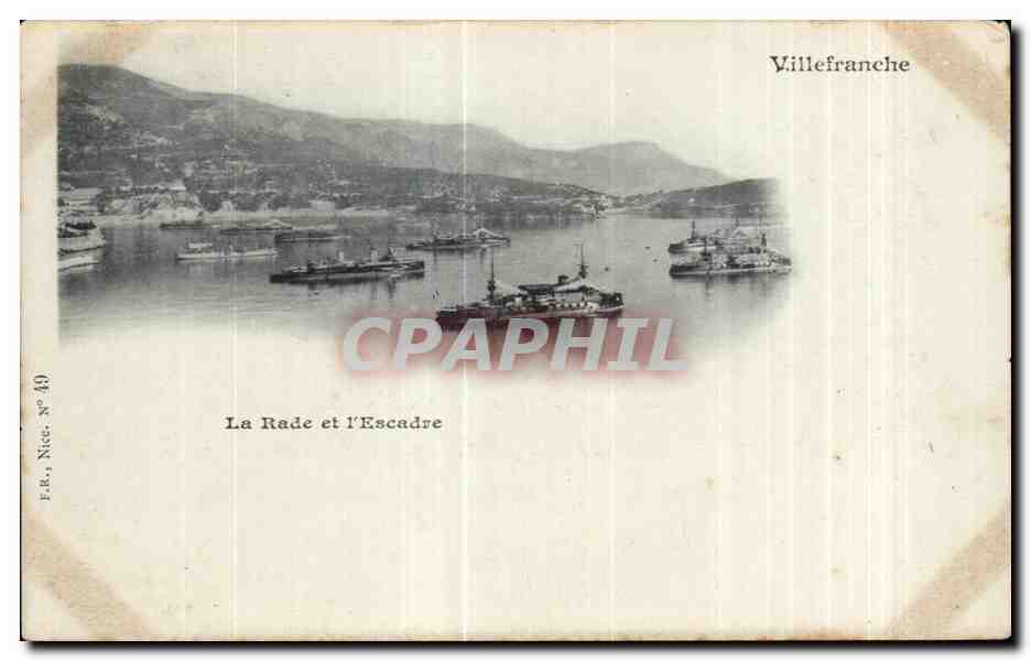 Villefranche — La Rade et l'Escadre — F.R. Nice N° 49