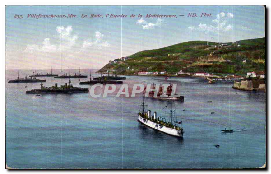 CPA Villefranche Sur Mer La Rade I Escadre de la Mediterranee Bateaux