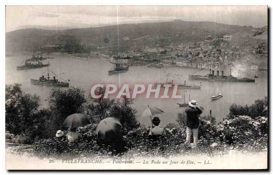 Villefranche — Panorama — La Baie un jour de fête — L.I.