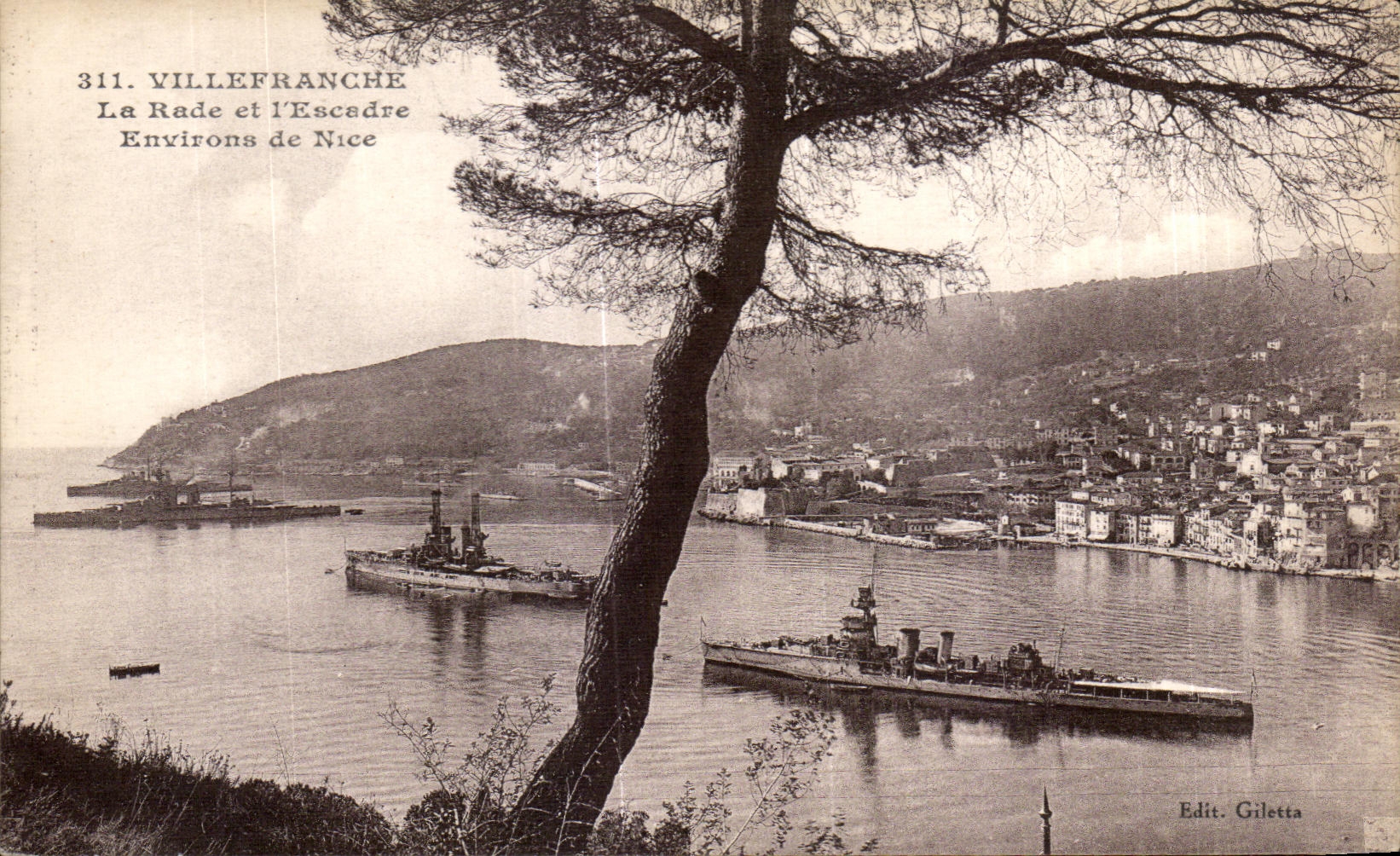 Villefranche — La Rade et l'Escadre — Edit. Giletta n°311