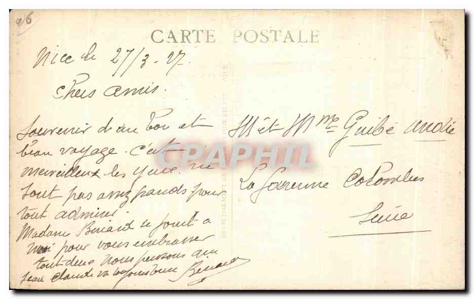 Villefranche — La Rade et l'Escadre — Edit. Giletta n°311 — Rückseite
