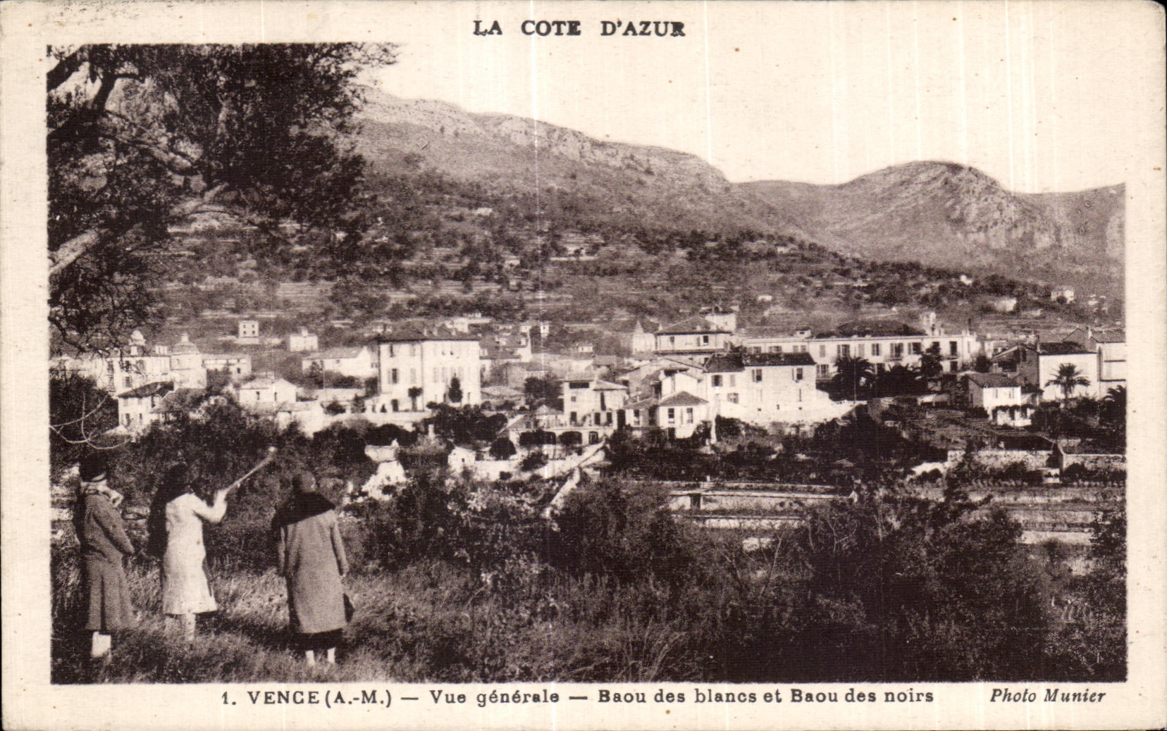 CPA Vence Vue generale Baou des blancs et Baou des noirs