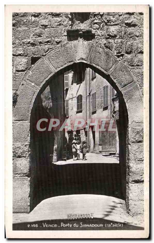 Vence — Porte du Signadour (13e siècle) — Édition La Cigogne, Paris - Recto