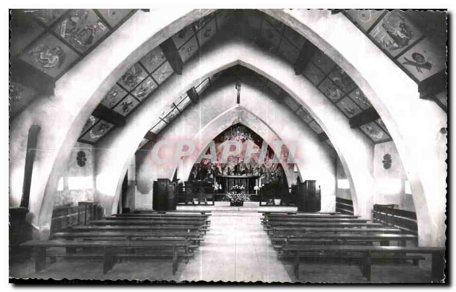 CPA Valberg Chapelle Notre Dame des Neiges Interieur