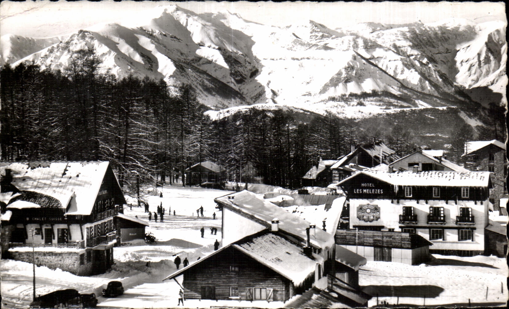 CPA Les Alpes Maritimes Valberg Les Hotels et la Chaine du Saint