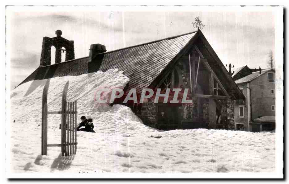 CPA Valberg Chapelle Notre Dame des Neiges en hiver