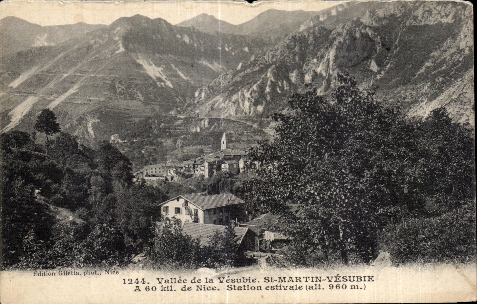 CPA Saint Martin Vesubie Vallee de la de Nice Station