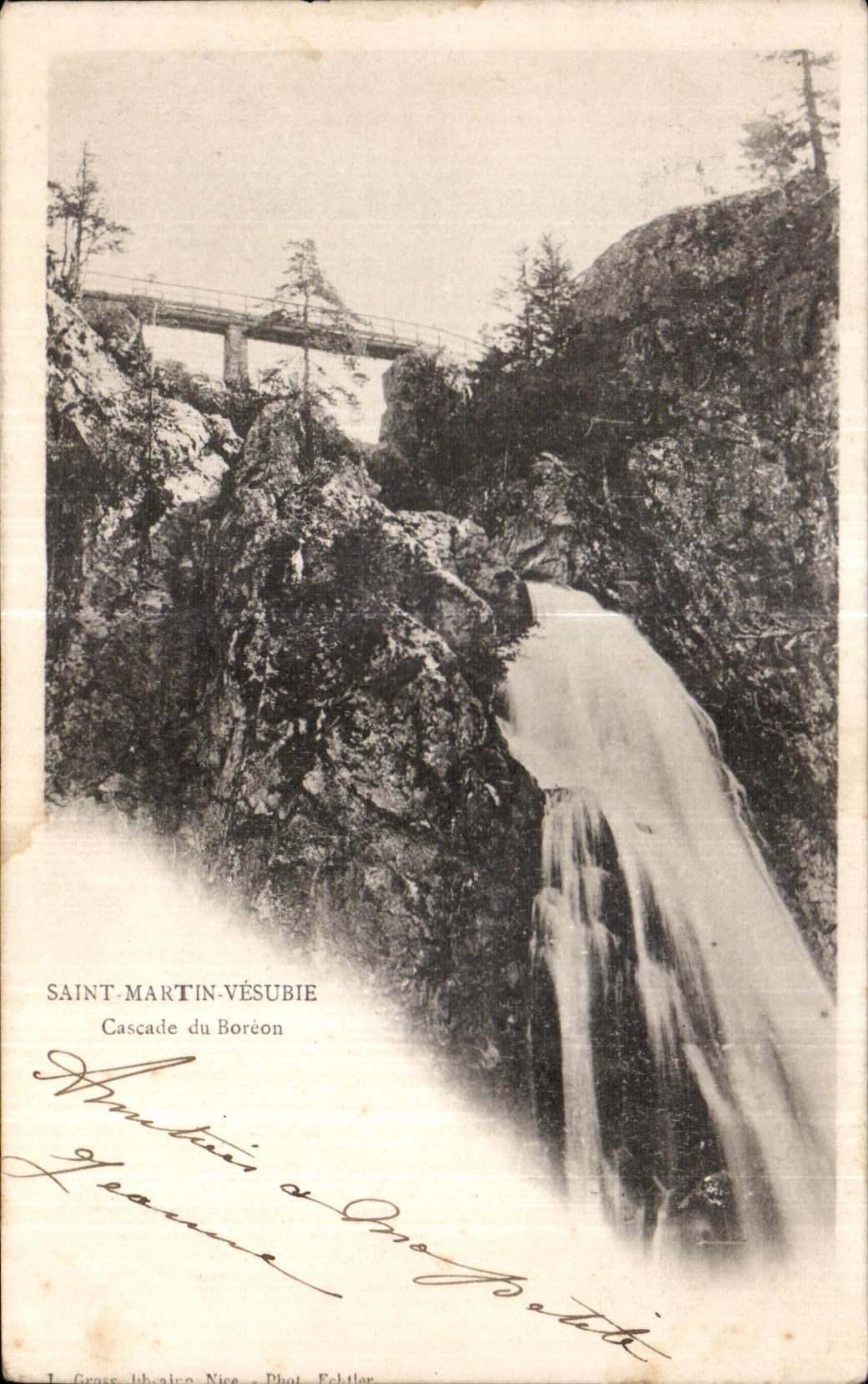 CPA Saint Martin Vesubie Cascade du Boreon