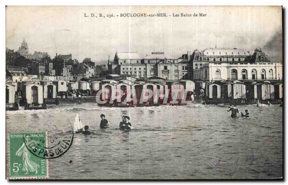 CPA Boulogne Sur Mer Les Bains de Mer
