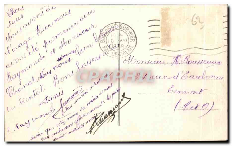 Boulogne-sur-Mer — Vue vers le Casino et les Jetées — éditeur inconnu — Reverso