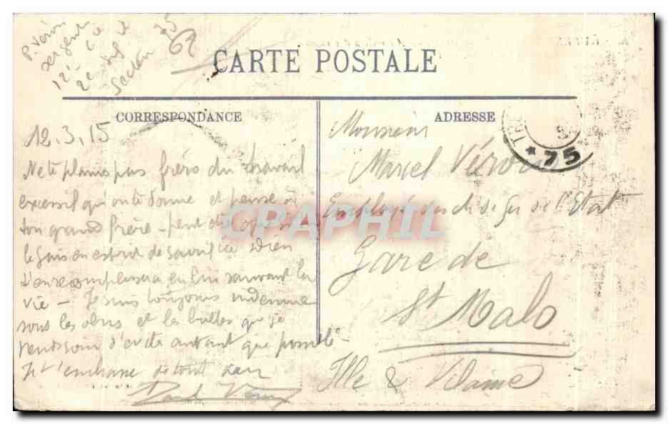 Arras — Au milieu des ruines — LL — Rückseite