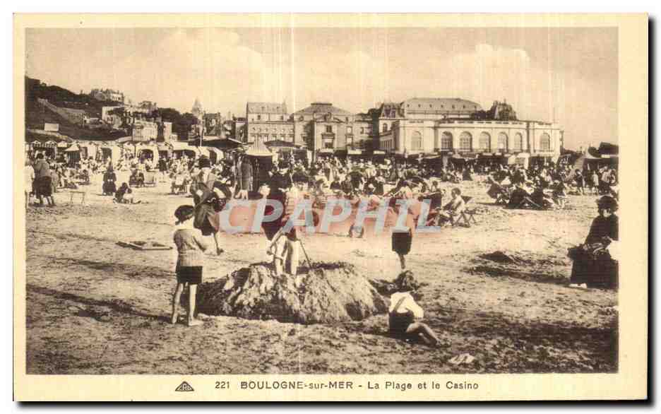 Boulogne-sur-Mer — La Plage et le Casino — éditeur ARS, n° 221