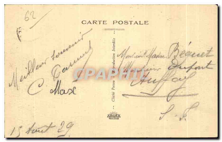 CPA Lo Touquet Paris Plage L Avenue du Verger vers le Casino  — Verso