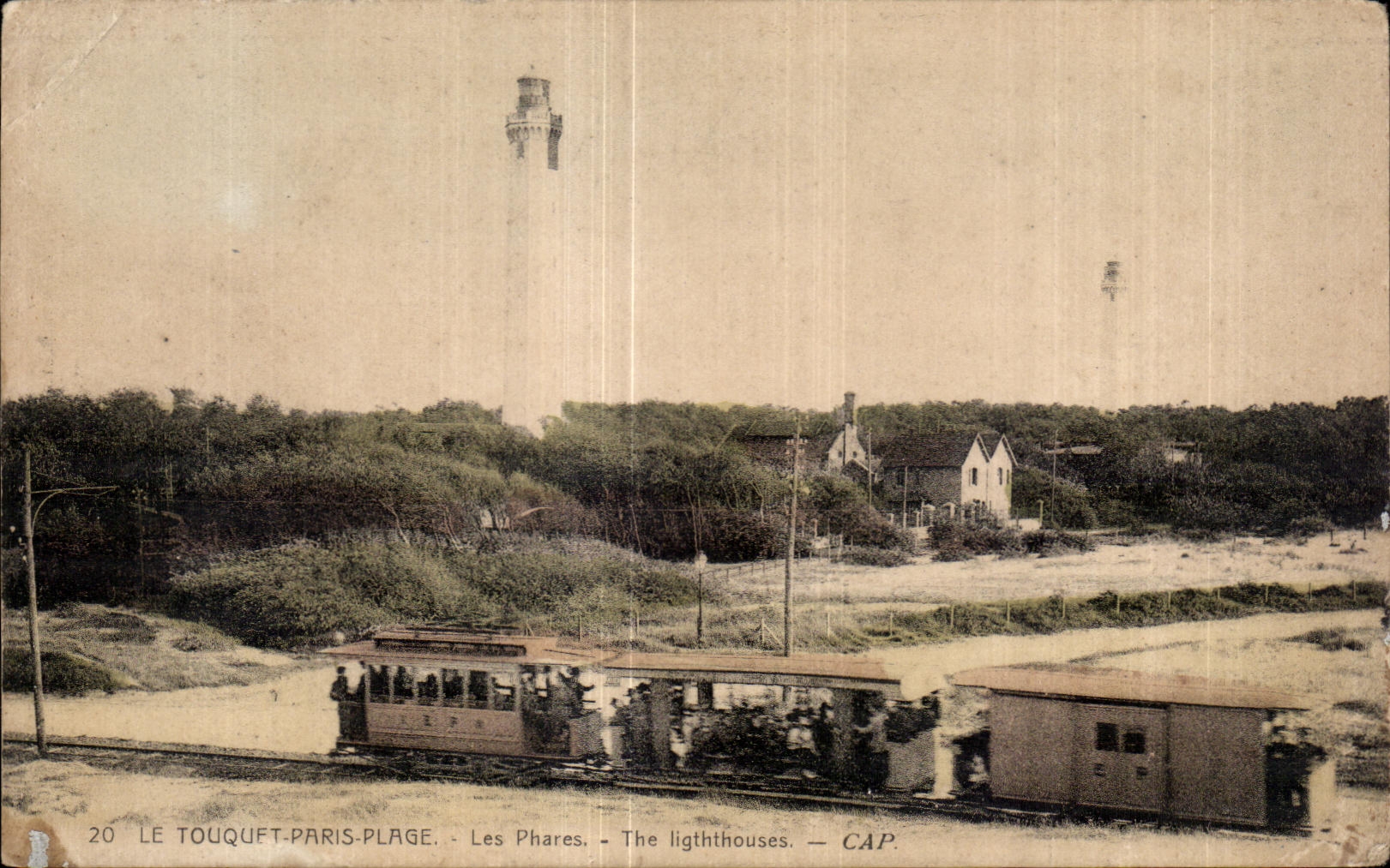 Vintage Postcard Le Touquet Paris Plage Les Phares Lighthouse