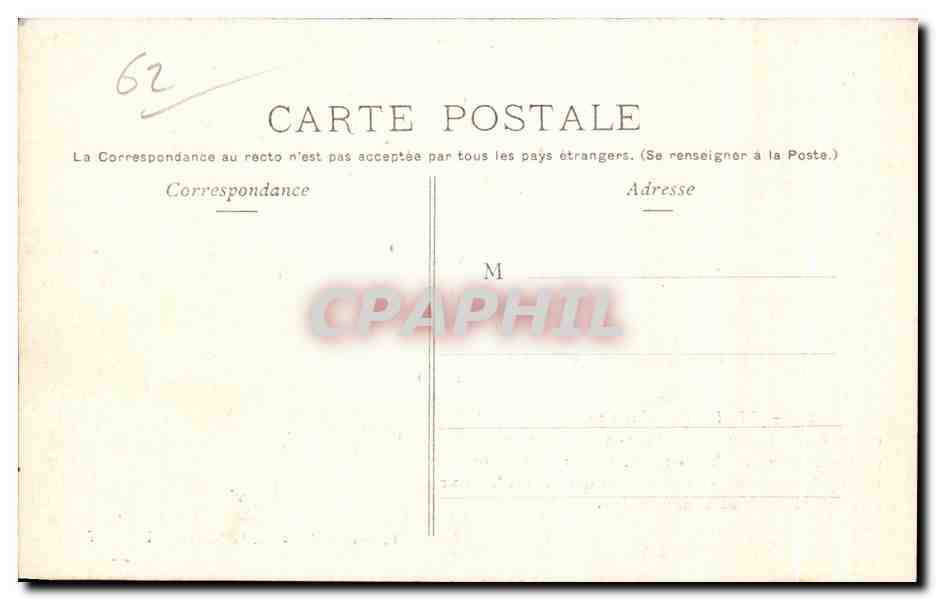 CPA Calais Le pont  — Rückseite