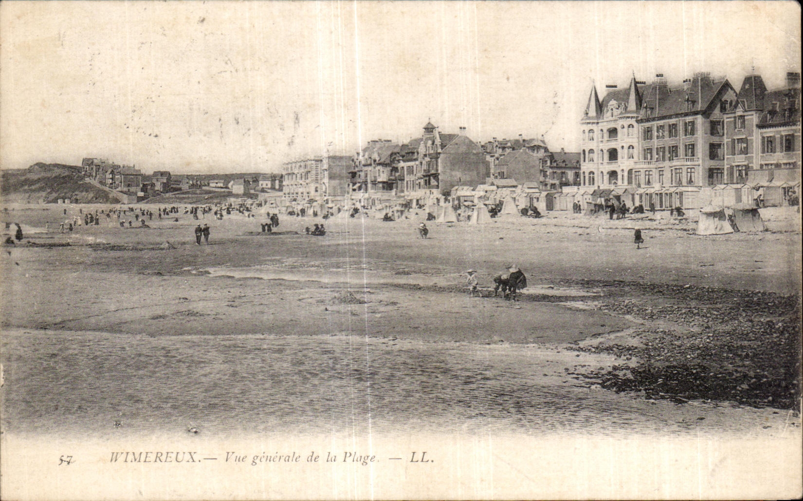 CPA Wimereux Vue generale de la Plage