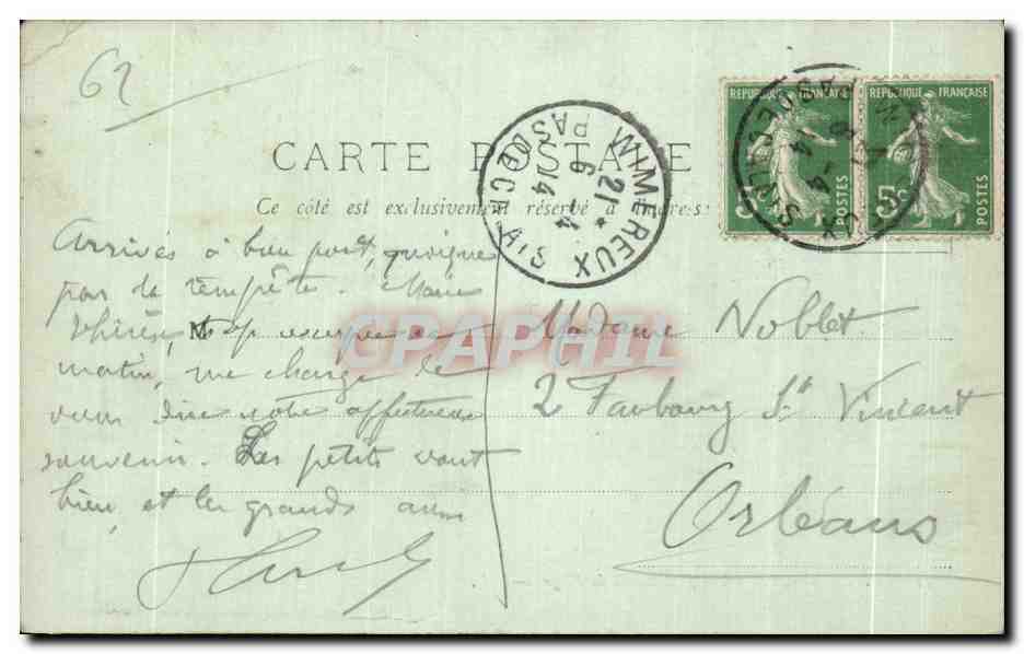 CPA Wimereux Vue generale de la Plage — Rückseite