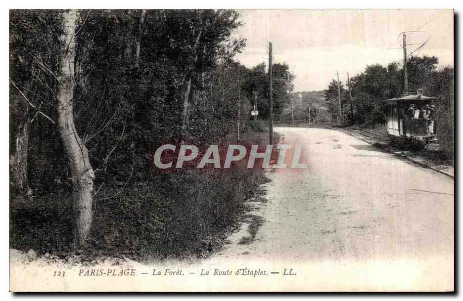 CPA Paris Plage La Foret La Route d Etaples