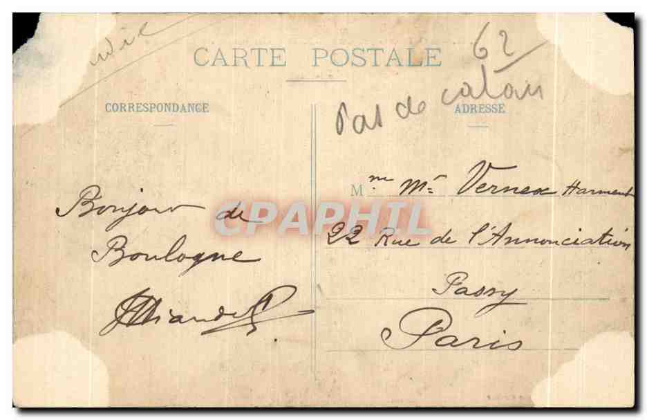 Boulogne-sur-Mer — Un Coin de la Plage — Stévenard, éditeur — Rückseite