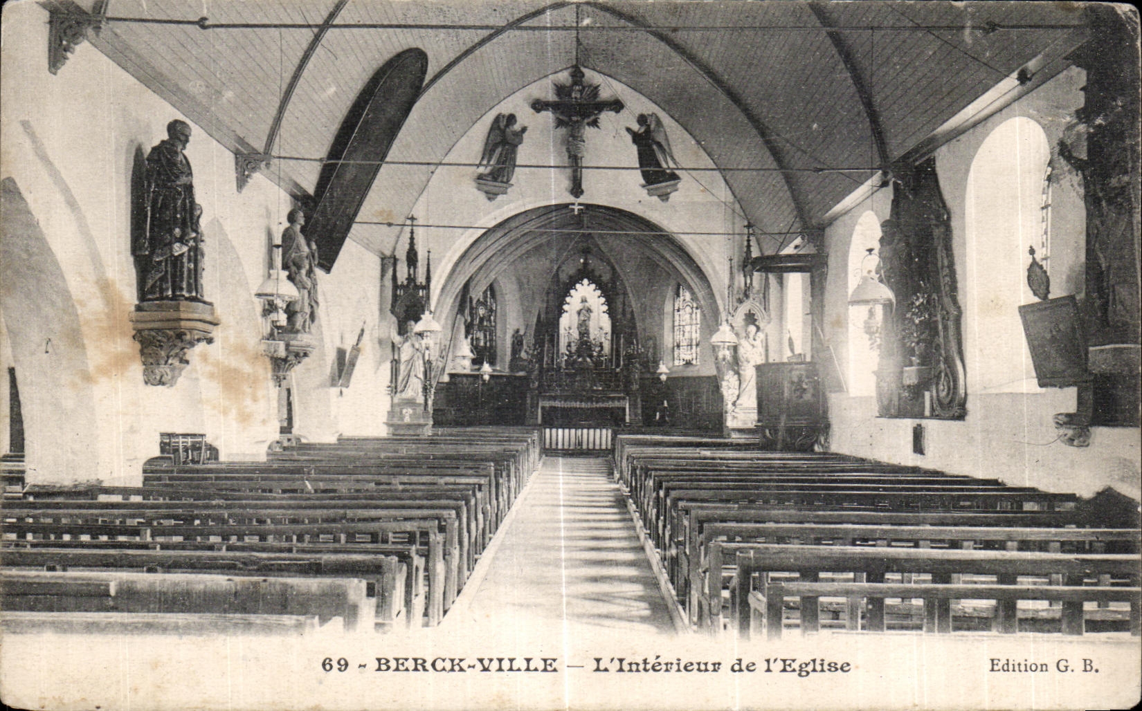CPA Berck Ville L Interieur de I Eglise
