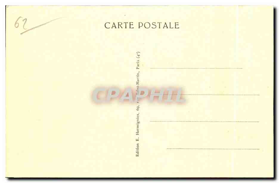 CPA Calais La Plage Le Casino — Rückseite