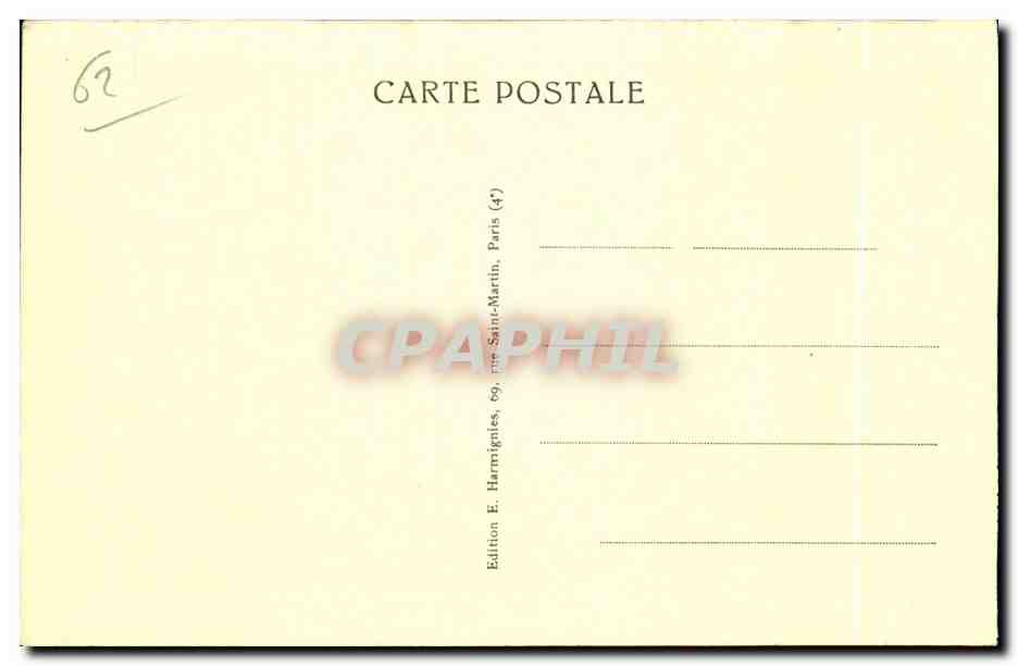 CPA Calais Le Monumetn du Pluviose — Rückseite