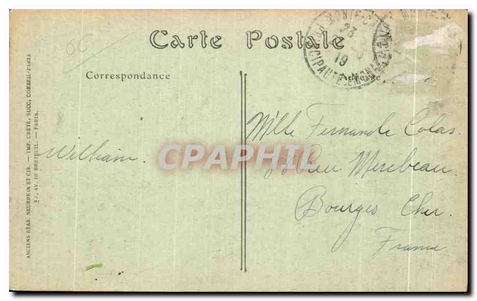 CPA MOnte Carlo Les Terrasses et le Rocher de Monaco — Rückseite