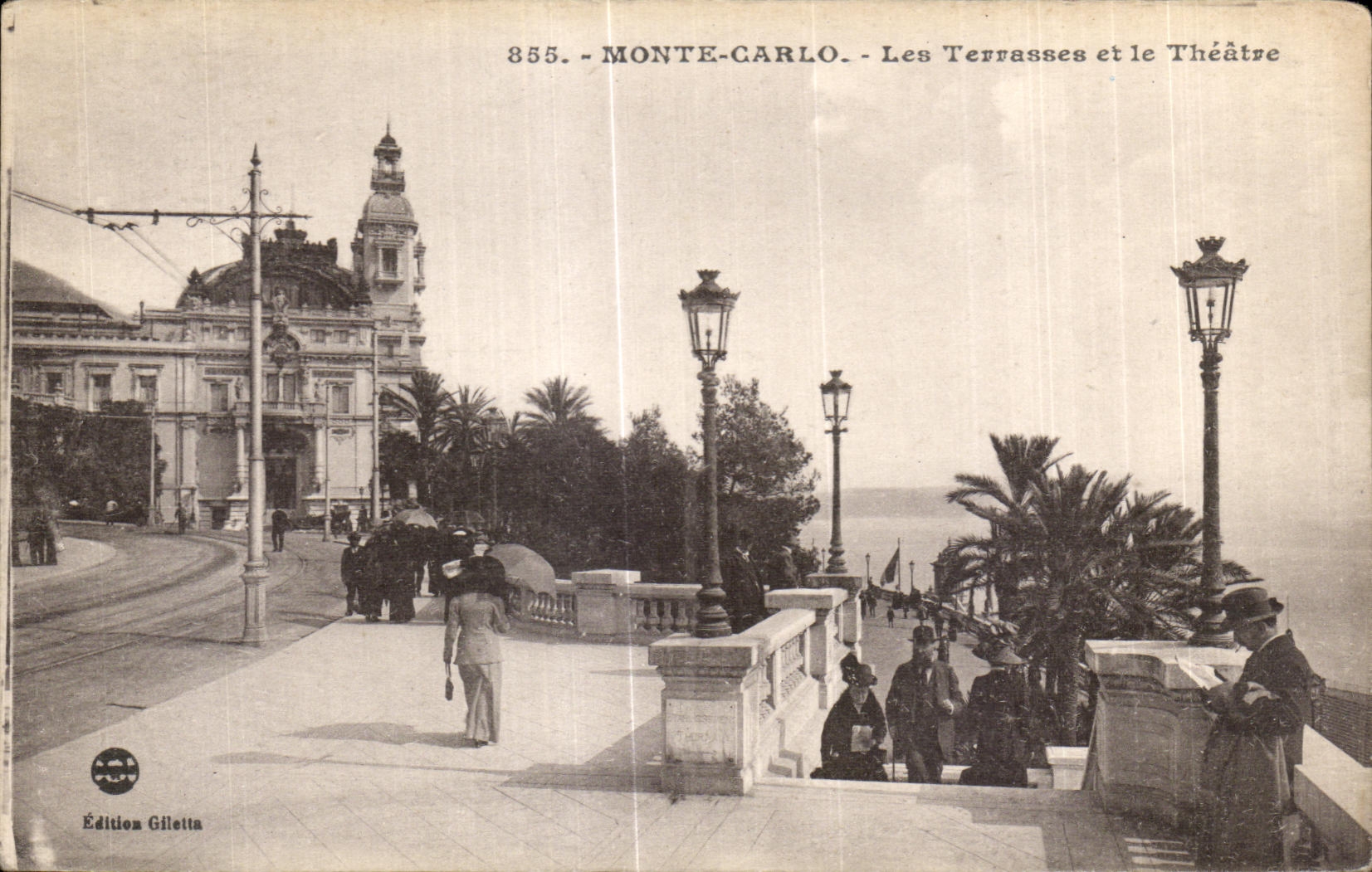 CPA Monte carlo Les Terrasses et le Theatre
