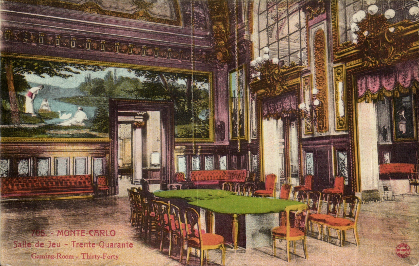 CPA Monte carlo salle de Jeu Trente Quarante Casino