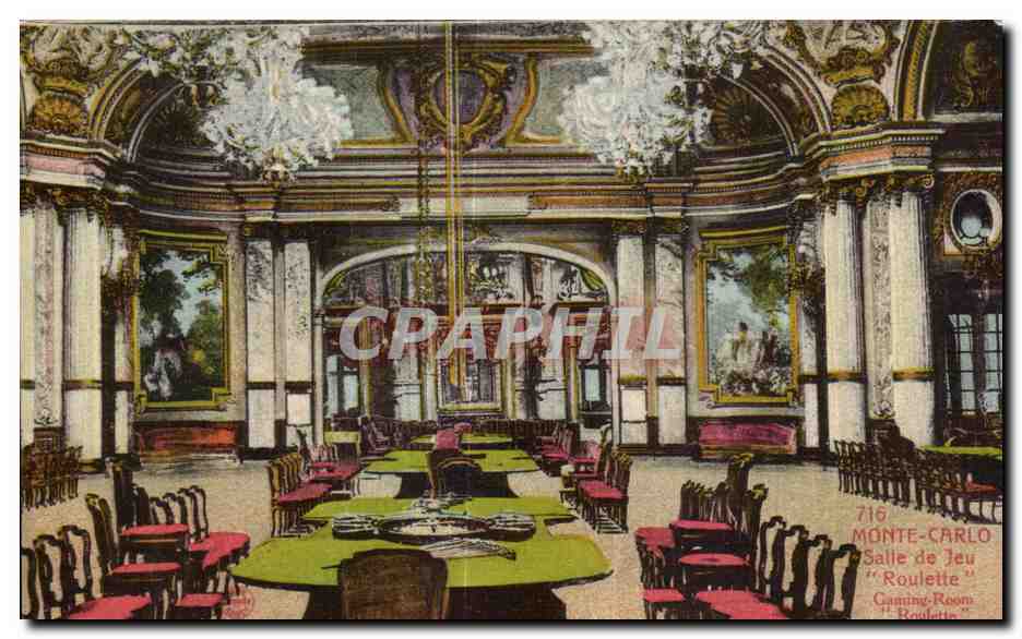 Salle de Jeu "Roulette" — Monte-Carlo — Édition Gilettà, Nîmes, n°716