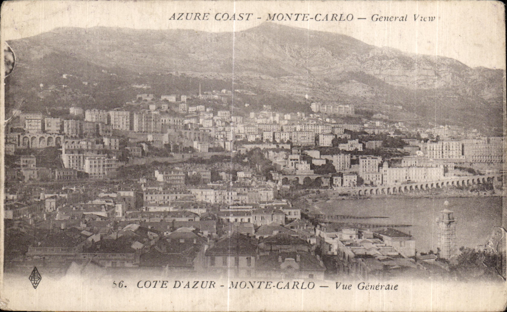 CPA Azure Coast Monte Carlo Generale View Cote D Azur Monte Carlo Vue Generale