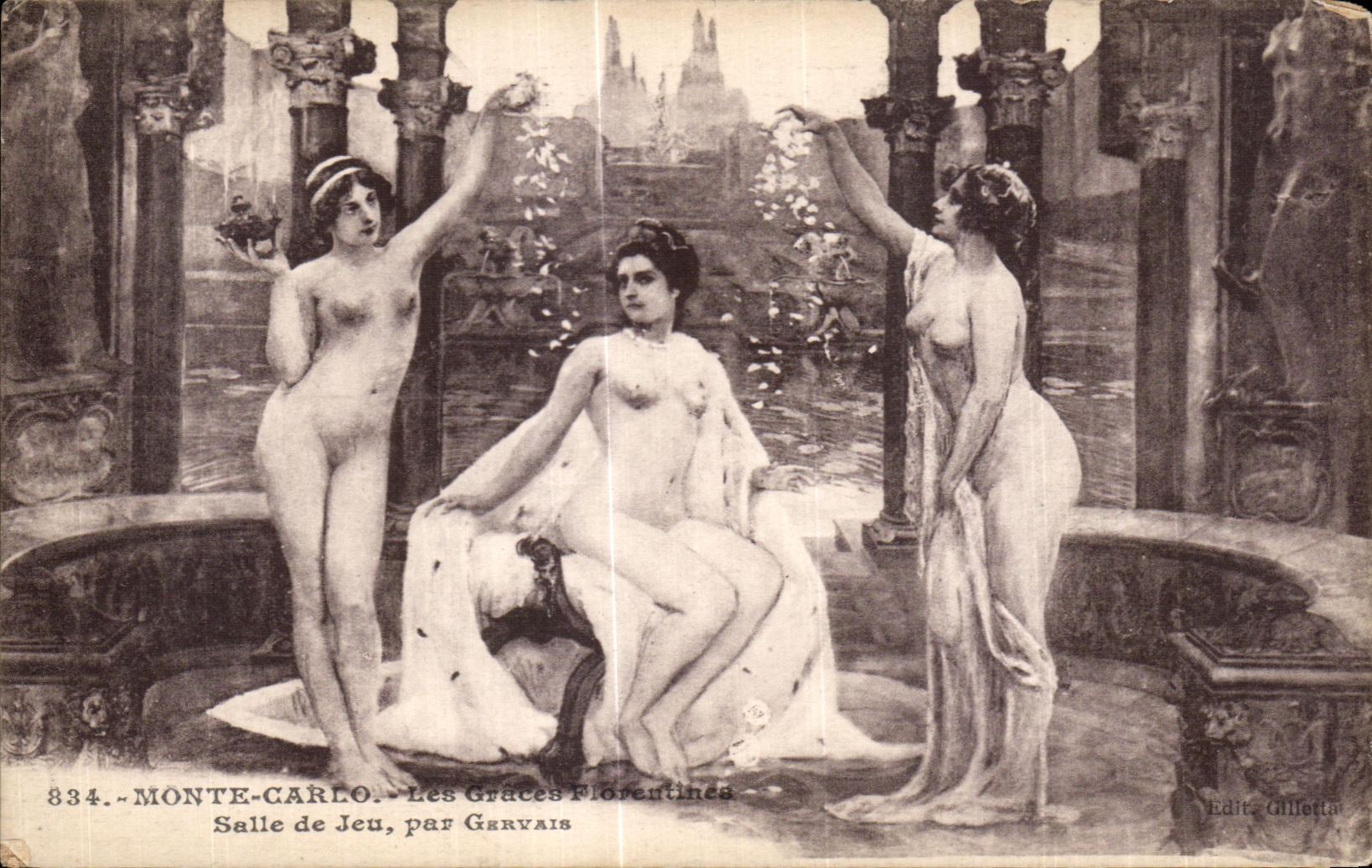 Monte-Carlo — Les Grâces Florentines — Salle de Jeu, par Gervais