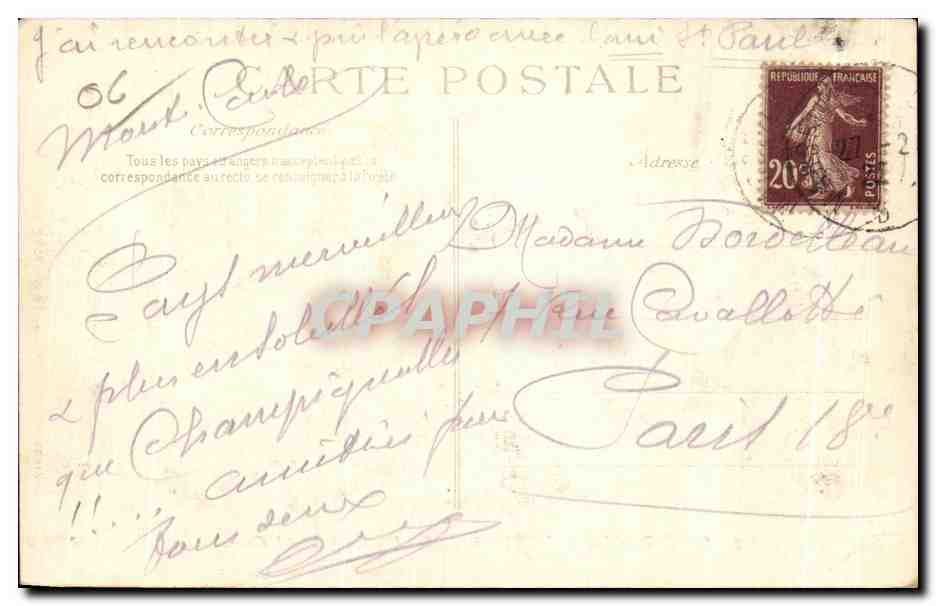 CPA Cote D Azur Monte Carlo Vue Generale et le Casino — Rückseite