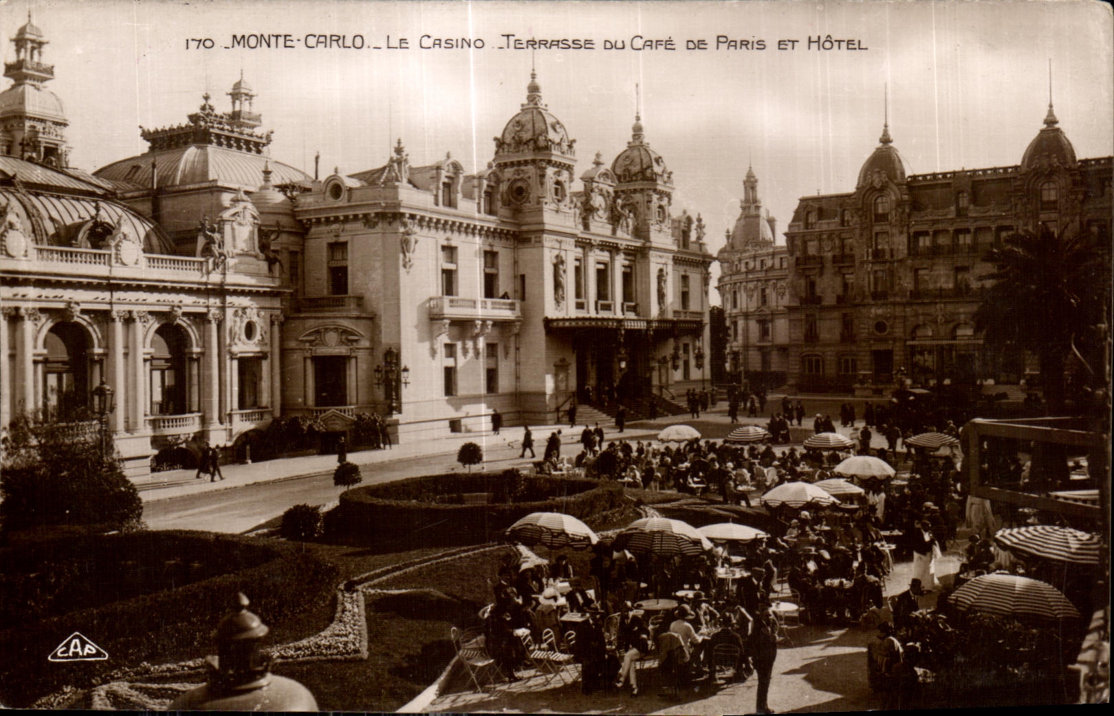 CPA Monte Carlo Le Casino Terrasse du Cafe de Paris et hotel 