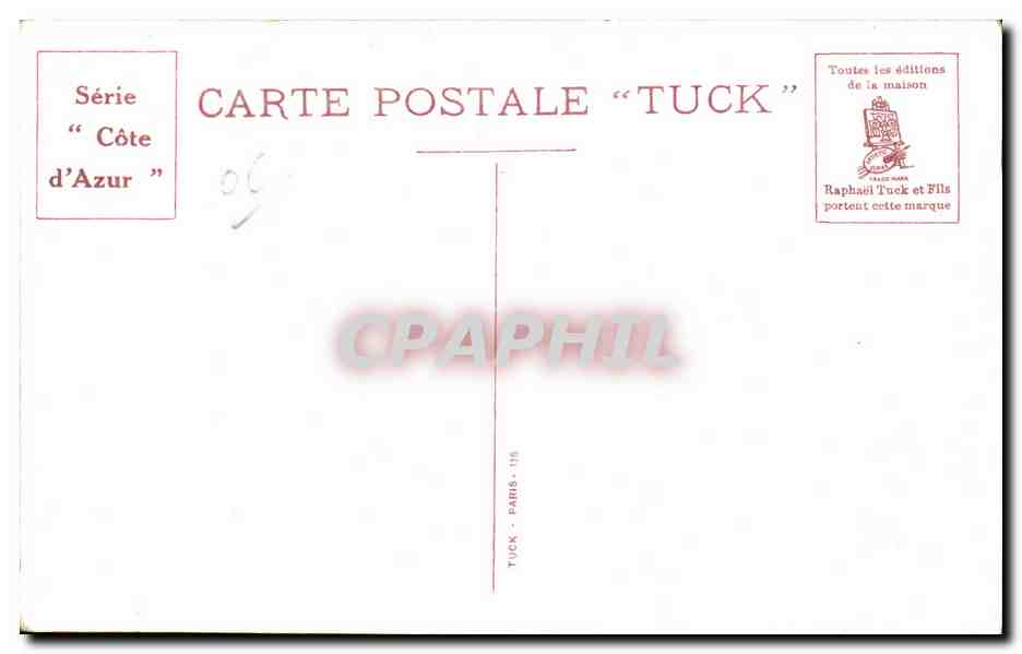 Monte-Carlo - L'Église de Sainte-Devote — H. B. Wimbush, éditeur Tuck, série Côte d'Azur — Verso
