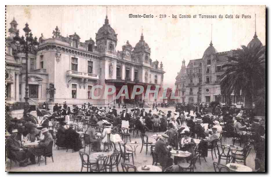 CPA Monte Carlo Le Casino et Terrasses cote de Parls Monaco