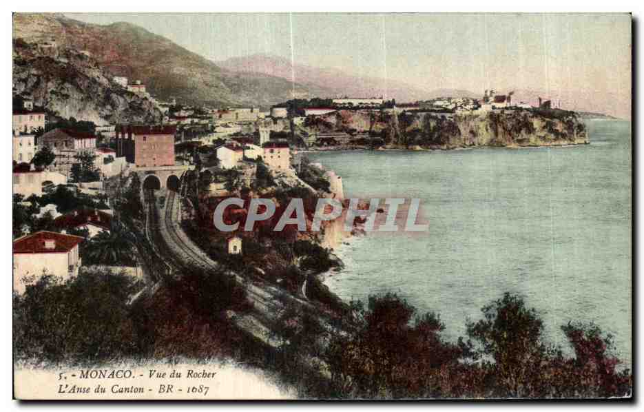 Monaco - Vue du Rocher - L'Anse du Canton - BR - 1687