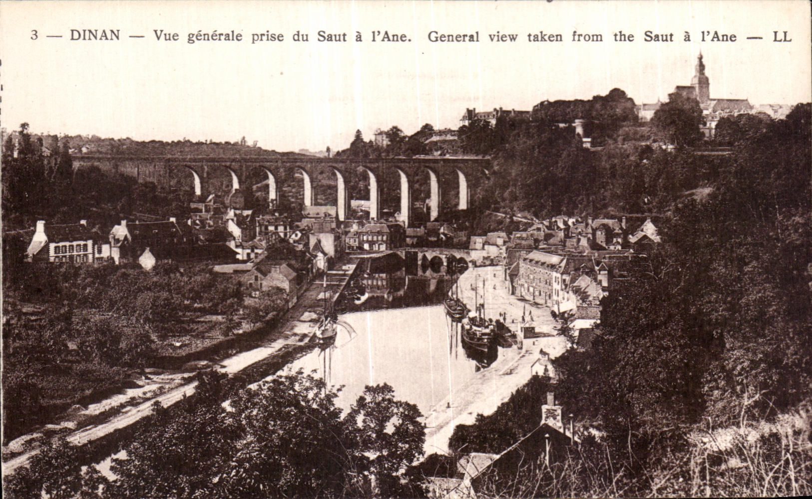 Dinan — Vue générale prise du Saut à l’Ane — LL