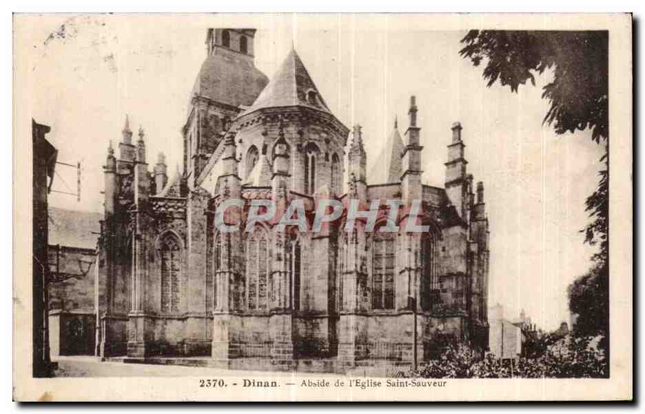 Dinan — Abside de l'Église Saint-Sauveur — Éditeur : Centre de Tourisme de Bretagne, n° 2570