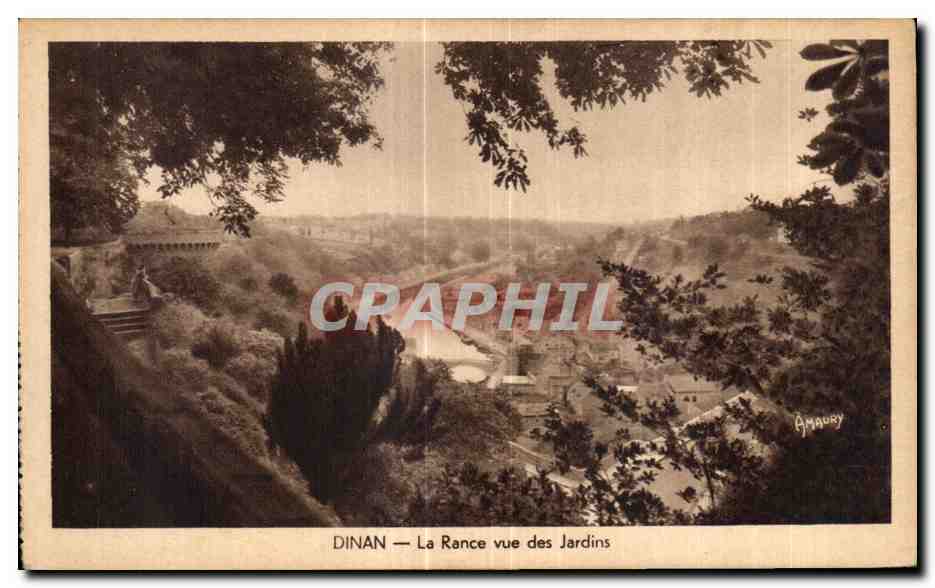 CPA Dinan La Rance vue des Jardins